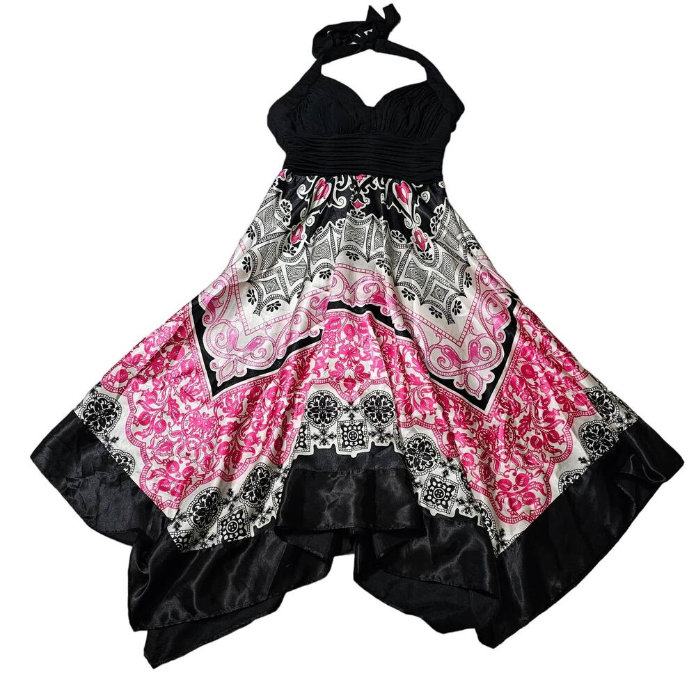 Sangria Size 4 Dress Holster Top Pink Black White